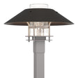 Hubbardton Forge 2021 Coastal Burnished Steel Coastal Oil Rubbed Bronze Clear Glass (ZM) Henry Outdoor Post Light