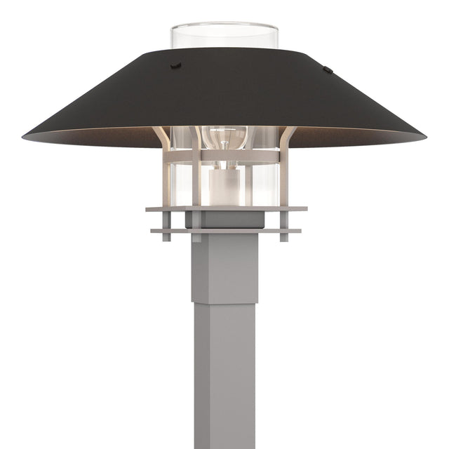 Hubbardton Forge 2021 Coastal Burnished Steel Coastal Oil Rubbed Bronze Clear Glass (ZM) Henry Outdoor Post Light