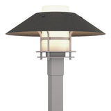 Hubbardton Forge 2021 Coastal Burnished Steel Coastal Natural Iron Opal Glass (GG) Henry Outdoor Post Light