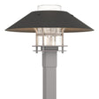 Hubbardton Forge 2021 Coastal Burnished Steel Coastal Natural Iron Clear Glass (ZM) Henry Outdoor Post Light