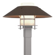 Hubbardton Forge 2021 Coastal Burnished Steel Coastal Bronze Opal Glass (GG) Henry Outdoor Post Light