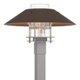 Hubbardton Forge 2021 Coastal Burnished Steel Coastal Bronze Clear Glass (ZM) Henry Outdoor Post Light
