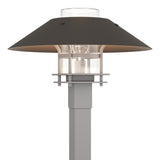 Hubbardton Forge 2021 Coastal Burnished Steel Coastal Dark Smoke Clear Glass (ZM) Henry Outdoor Post Light