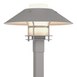 Hubbardton Forge 2021 Coastal Burnished Steel Coastal Burnished Steel Opal Glass (GG) Henry Outdoor Post Light