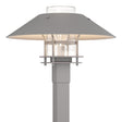 Hubbardton Forge 2021 Coastal Burnished Steel Coastal Burnished Steel Clear Glass (ZM) Henry Outdoor Post Light