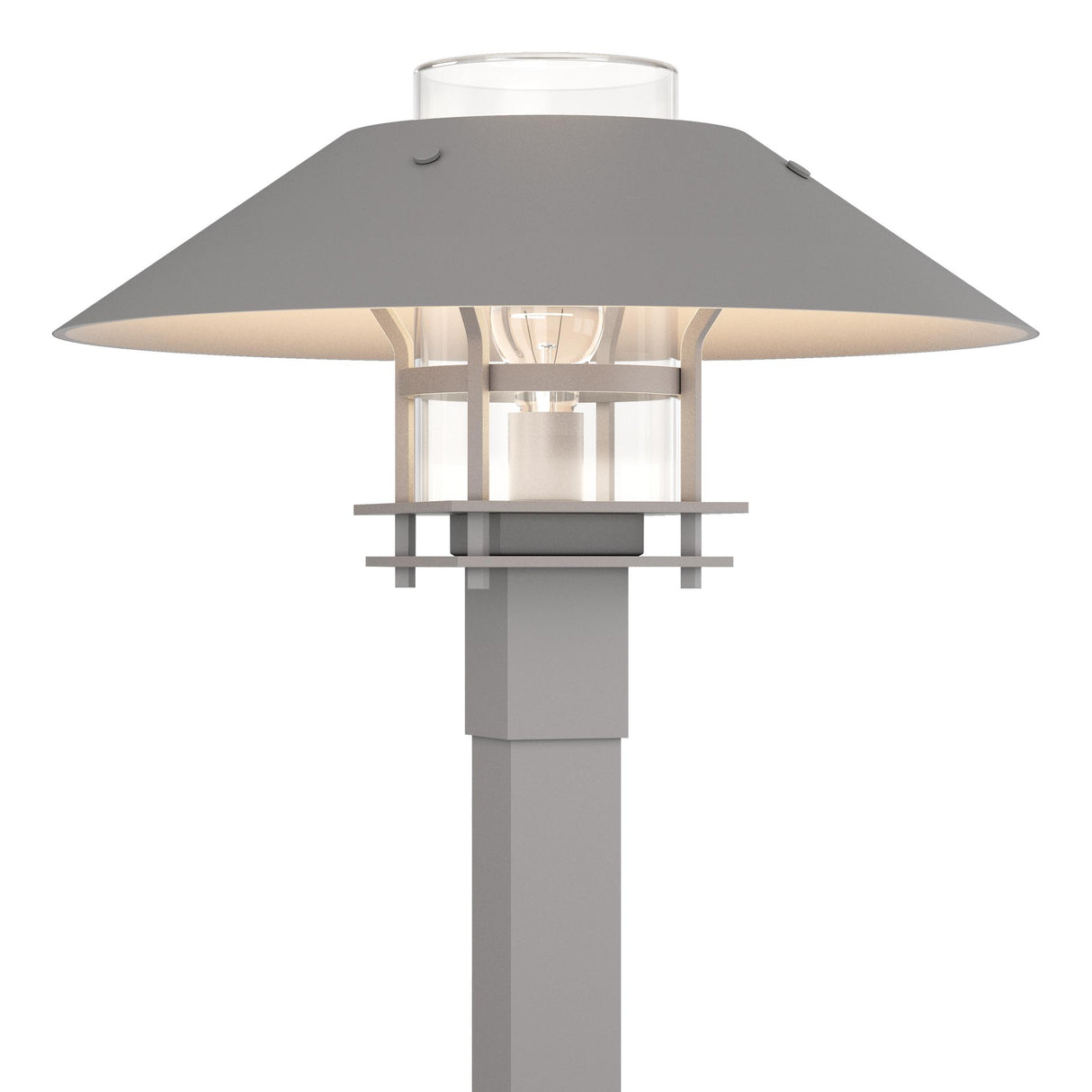 Hubbardton Forge 2021 Coastal Burnished Steel Coastal Burnished Steel Clear Glass (ZM) Henry Outdoor Post Light