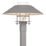 Hubbardton Forge 2021 Coastal Burnished Steel Coastal Burnished Steel Clear Glass (ZM) Henry Outdoor Post Light