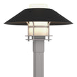 Hubbardton Forge 2021 Coastal Burnished Steel Coastal Black Opal Glass (GG) Henry Outdoor Post Light