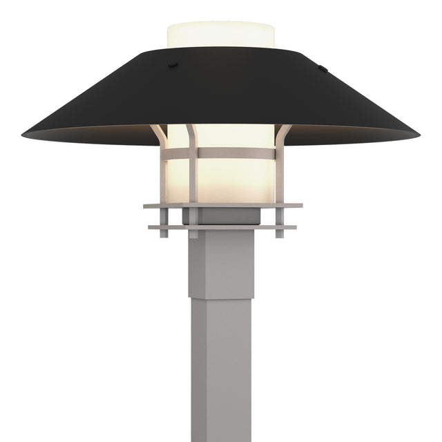 Hubbardton Forge 2021 Coastal Burnished Steel Coastal Black Opal Glass (GG) Henry Outdoor Post Light