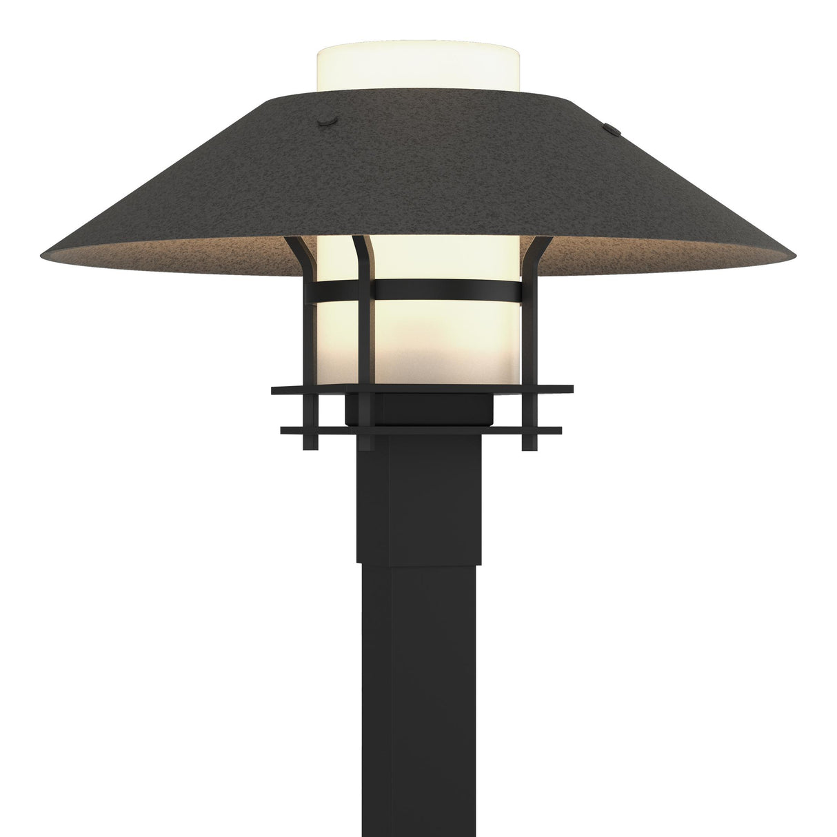 Hubbardton Forge 2021 Coastal Black Coastal Natural Iron Opal Glass (GG) Henry Outdoor Post Light