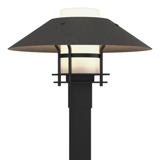 Hubbardton Forge 2021 Coastal Black Coastal Natural Iron Opal Glass (GG) Henry Outdoor Post Light