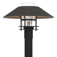 Hubbardton Forge 2021 Coastal Black Coastal Natural Iron Clear Glass (ZM) Henry Outdoor Post Light