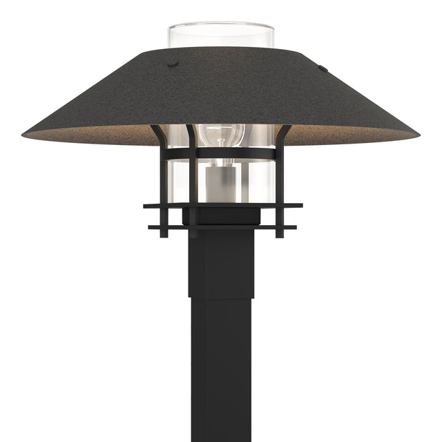 Hubbardton Forge 2021 Coastal Black Coastal Natural Iron Clear Glass (ZM) Henry Outdoor Post Light