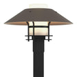 Hubbardton Forge 2021 Coastal Black Coastal Dark Smoke Opal Glass (GG) Henry Outdoor Post Light