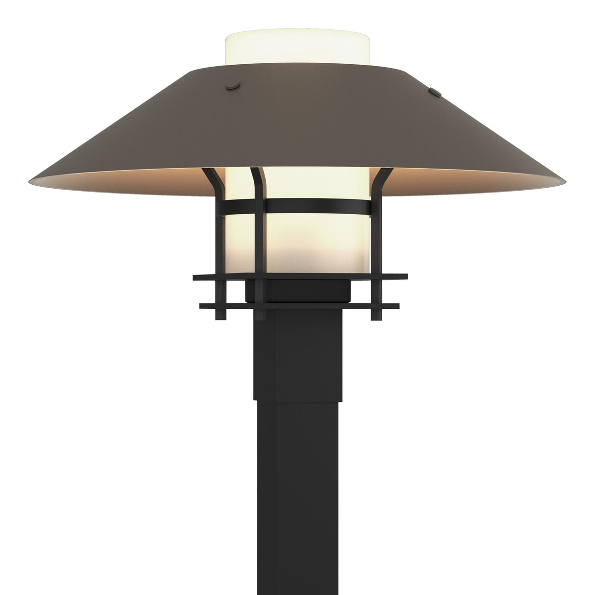 Hubbardton Forge 2021 Coastal Black Coastal Dark Smoke Opal Glass (GG) Henry Outdoor Post Light