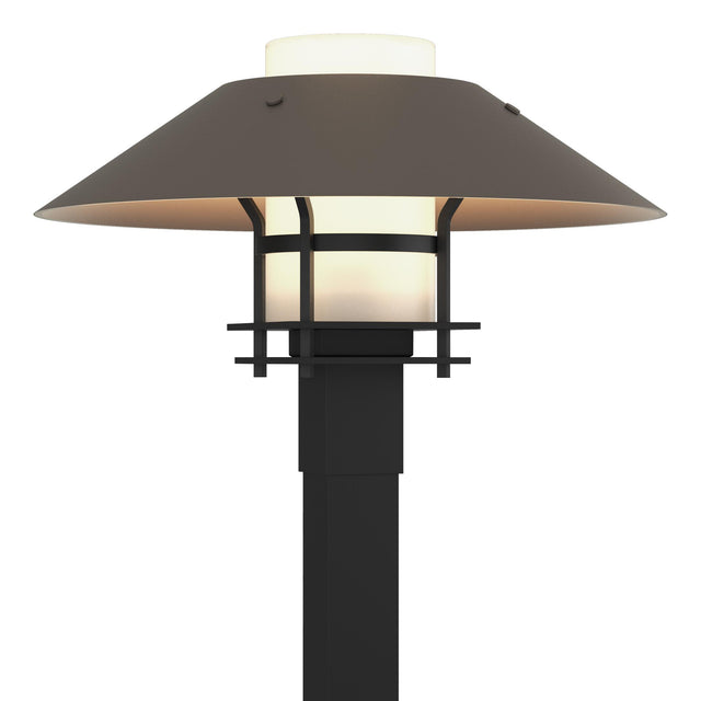 Hubbardton Forge 2021 Coastal Black Coastal Dark Smoke Opal Glass (GG) Henry Outdoor Post Light