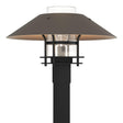 Hubbardton Forge 2021 Coastal Black Coastal Dark Smoke Clear Glass (ZM) Henry Outdoor Post Light