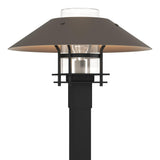 Hubbardton Forge 2021 Coastal Black Coastal Dark Smoke Clear Glass (ZM) Henry Outdoor Post Light