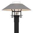Hubbardton Forge 2021 Coastal Black Coastal Burnished Steel Clear Glass (ZM) Henry Outdoor Post Light
