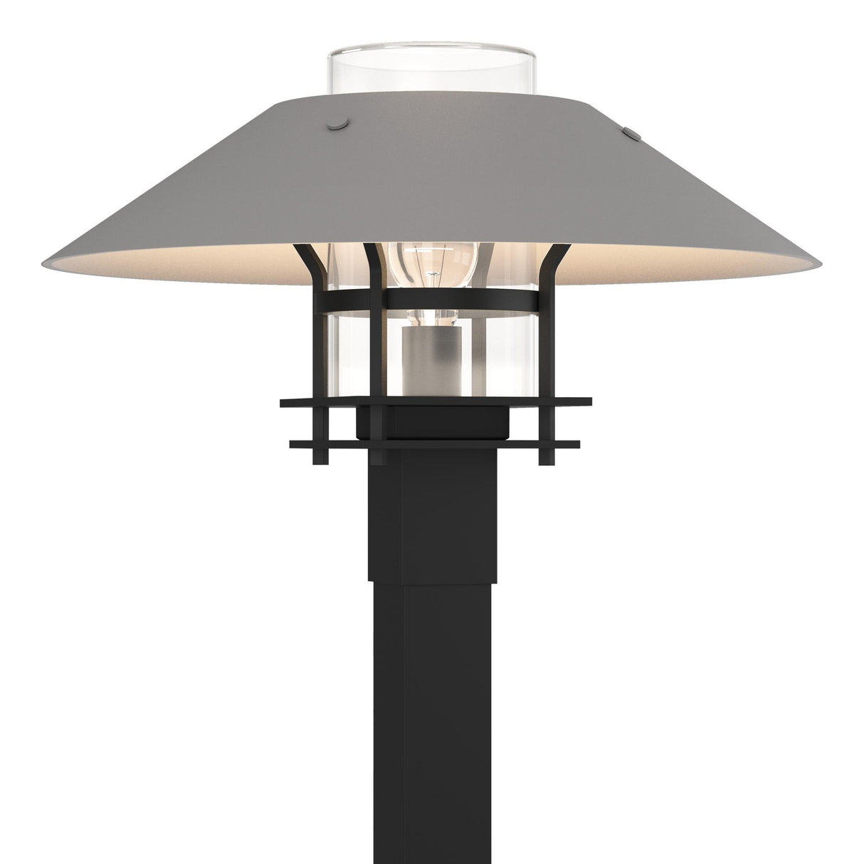 Hubbardton Forge 2021 Coastal Black Coastal Burnished Steel Clear Glass (ZM) Henry Outdoor Post Light