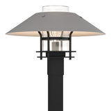 Hubbardton Forge 2021 Coastal Black Coastal Burnished Steel Clear Glass (ZM) Henry Outdoor Post Light
