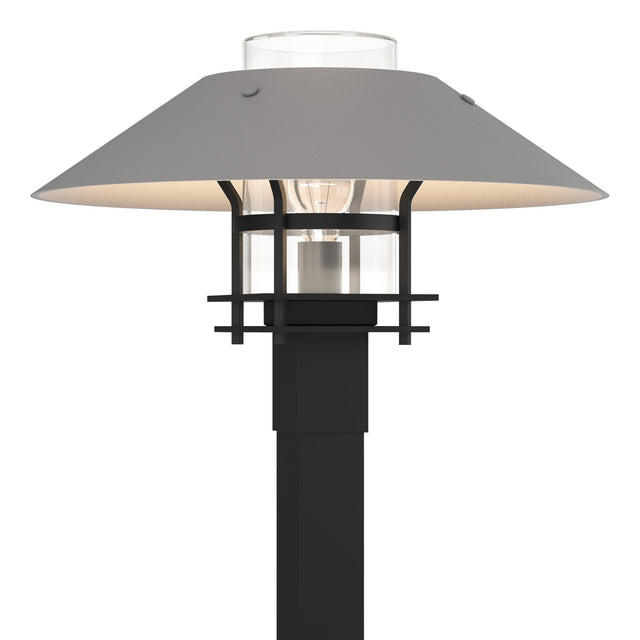 Hubbardton Forge 2021 Coastal Black Coastal Burnished Steel Clear Glass (ZM) Henry Outdoor Post Light
