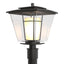 Hubbardton Forge 2010 Coastal Oil Rubbed Bronze Clear Glass with Opal Diffuser (ZU) Beacon Hall Outdoor Post Light