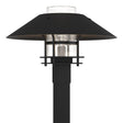 Hubbardton Forge 2021 Coastal Black Coastal Black Clear Glass (ZM) Henry Outdoor Post Light