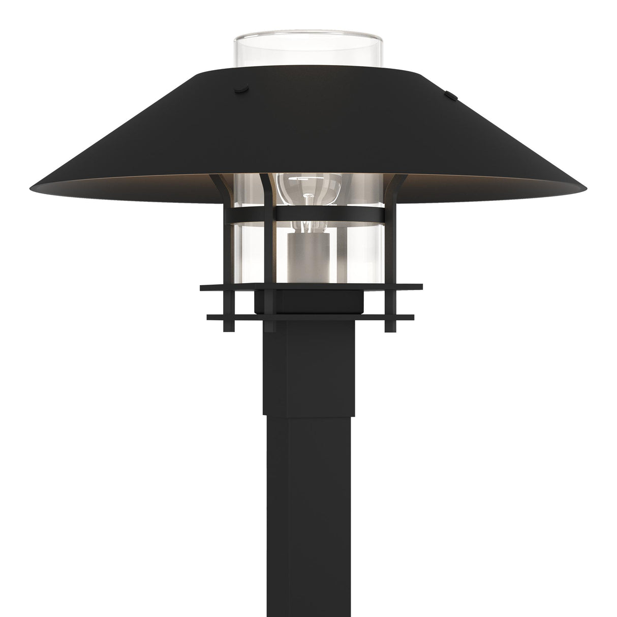 Hubbardton Forge 2021 Coastal Black Coastal Black Clear Glass (ZM) Henry Outdoor Post Light