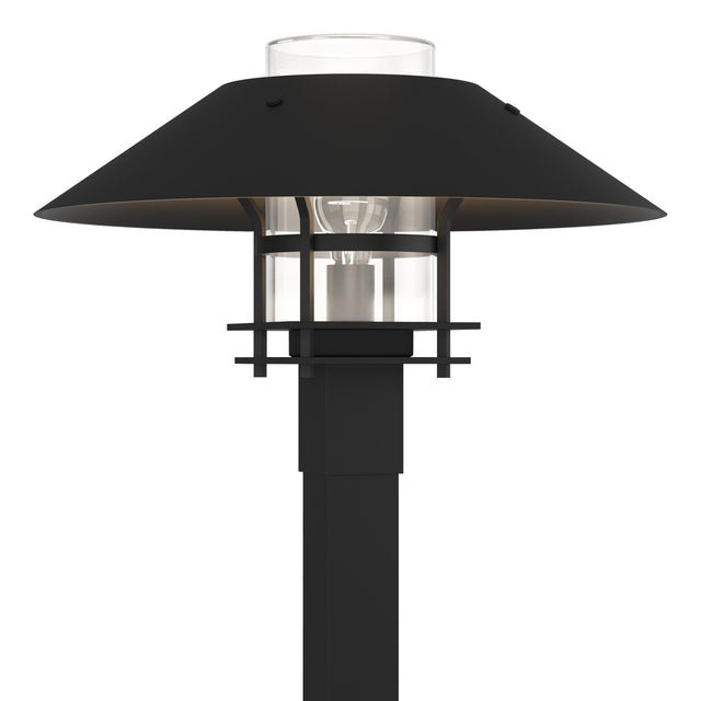 Hubbardton Forge 2021 Coastal Black Coastal Black Clear Glass (ZM) Henry Outdoor Post Light