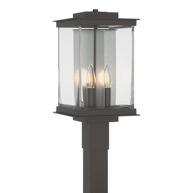 Hubbardton Forge 2021 Coastal Oil Rubbed Bronze Translucent Vintage Platinum Clear Glass (ZM) Kingston Outdoor Post Light