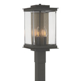 Hubbardton Forge 2021 Coastal Natural Iron Translucent Soft Gold Clear Glass (ZM) Kingston Outdoor Post Light