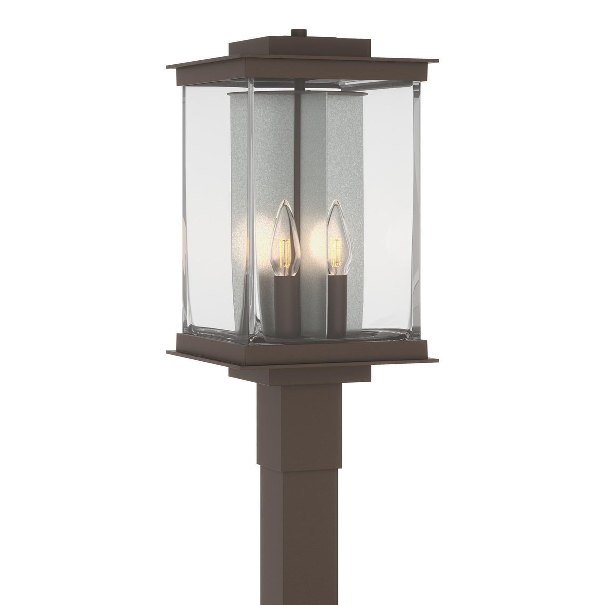 Hubbardton Forge 2021 Coastal Bronze Translucent Vintage Platinum Clear Glass (ZM) Kingston Outdoor Post Light