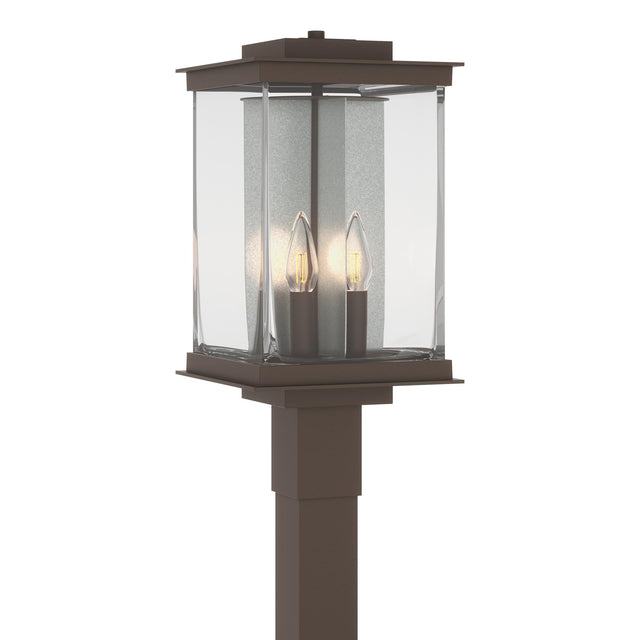 Hubbardton Forge 2021 Coastal Bronze Translucent Vintage Platinum Clear Glass (ZM) Kingston Outdoor Post Light