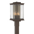 Hubbardton Forge 2021 Coastal Bronze Translucent Soft Gold Clear Glass (ZM) Kingston Outdoor Post Light