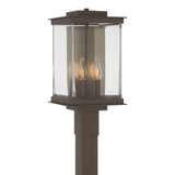 Hubbardton Forge 2021 Coastal Bronze Translucent Soft Gold Clear Glass (ZM) Kingston Outdoor Post Light