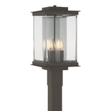 Hubbardton Forge 2021 Coastal Dark Smoke Translucent Vintage Platinum Clear Glass (ZM) Kingston Outdoor Post Light