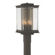 Hubbardton Forge 2021 Coastal Dark Smoke Translucent Soft Gold Clear Glass (ZM) Kingston Outdoor Post Light