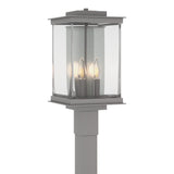 Hubbardton Forge 2021 Coastal Burnished Steel Translucent Vintage Platinum Clear Glass (ZM) Kingston Outdoor Post Light