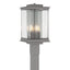 Hubbardton Forge 2021 Coastal Burnished Steel Translucent Vintage Platinum Clear Glass (ZM) Kingston Outdoor Post Light