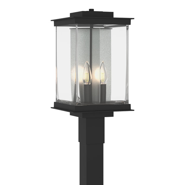 Hubbardton Forge 2021 Coastal Black Translucent Vintage Platinum Clear Glass (ZM) Kingston Outdoor Post Light