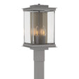 Hubbardton Forge 2021 Coastal Burnished Steel Translucent Soft Gold Clear Glass (ZM) Kingston Outdoor Post Light