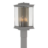 Hubbardton Forge 2021 Coastal Burnished Steel Translucent Soft Gold Clear Glass (ZM) Kingston Outdoor Post Light