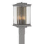 Hubbardton Forge 2021 Coastal Burnished Steel Translucent Soft Gold Clear Glass (ZM) Kingston Outdoor Post Light