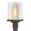 Hubbardton Forge 2021 Coastal Oil Rubbed Bronze Coastal Silver Clear Glass (ZM) Polaris Outdoor Post Light