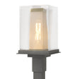 Hubbardton Forge 2021 Coastal Natural Iron Coastal Gold Clear Glass (ZM) Polaris Outdoor Post Light