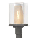 Hubbardton Forge 2021 Coastal Natural Iron Coastal Silver Clear Glass (ZM) Polaris Outdoor Post Light