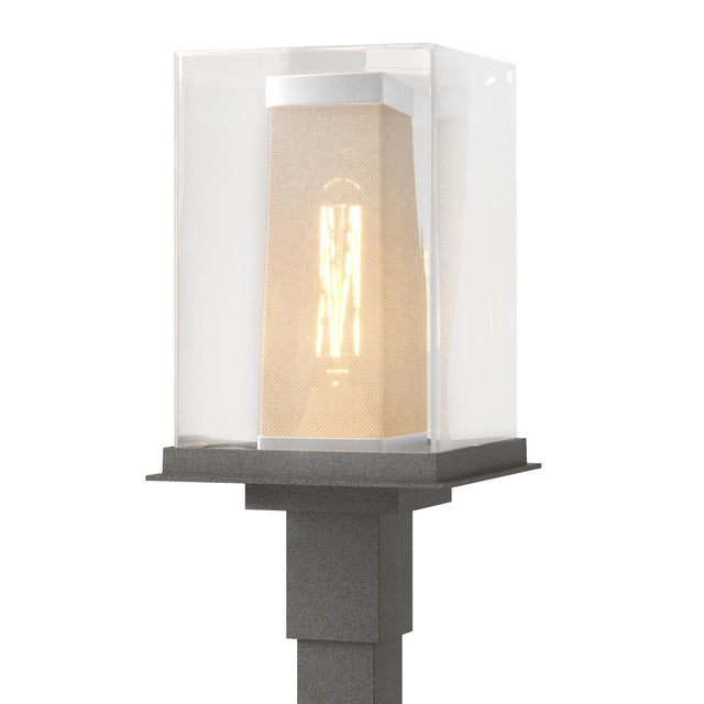 Hubbardton Forge 2021 Coastal Natural Iron Coastal Silver Clear Glass (ZM) Polaris Outdoor Post Light