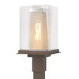 Hubbardton Forge 2021 Coastal Bronze Coastal Silver Clear Glass (ZM) Polaris Outdoor Post Light