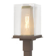 Hubbardton Forge 2021 Coastal Bronze Coastal Gold Clear Glass (ZM) Polaris Outdoor Post Light